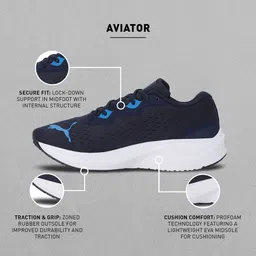 Puma Unisex Navy Blue ProFoam Aviator Running Shoes image 2