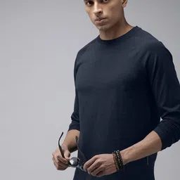 The Roadster Lifestyle Co. Men Pure Cotton Solid Raglan Sleeves T-shirt-picture-16