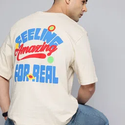 Levis Typography Printed Drop-Shoulder Sleeves Oversized Pure Cotton T-shirt-picture-26