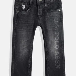 U.S. Polo Assn. Kids Boys Slim Fit Clean Look Printed Stretchable Jeans-picture-25
