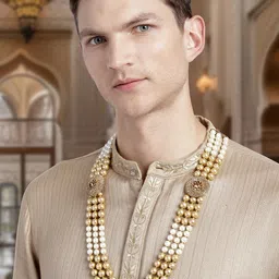Peora Men Gold-Plated Beaded Necklace-picture-19