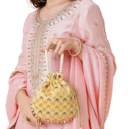 Lavie Noor Embroidered Potli Clutch-picture-11