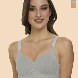 Tweens Beige & Grey Bra Full Coverage Lightly Padded-picture-49