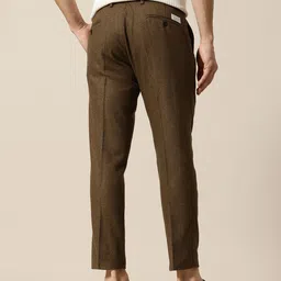 Mr Bowerbird Men Solid Tailored Pleated Trousers image 3