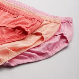 Van Heusen Women Assorted Pack of 3 Solid Antibacterial No Marks Waistband Bikini Panty image 3