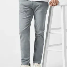 Van Heusen Grey Cotton Regular Fit Jeans-image-20