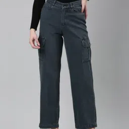 showoffff SHOWOFF Grey Denim Straight Fit Mid Rise Jeans-picture-15