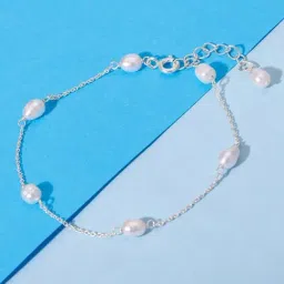 GIVA 92.5 Sterling Silver Iridescent Pearl Bracelet for Women-picture-25