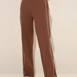 studiofit women Studiofit by Westside Brown High-Rise Cotton Blend Track Pants-picture-10