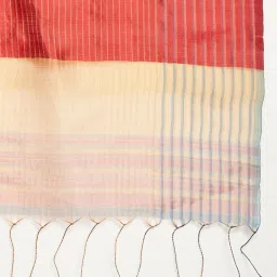 Fabindia Red Striped Stole image 5