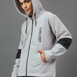 Club York Grey Fleece Regular Fit Print Sweatshirt image 5