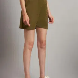 Brinns Olive Regular Fit Shorts image 3