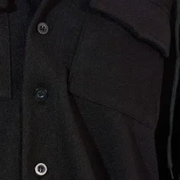 Styli Black Plain Jacket image 5