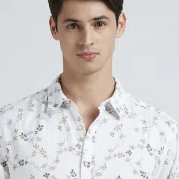 Pepe Jeans White Cotton Regular Fit Floral Print Shirt image 5