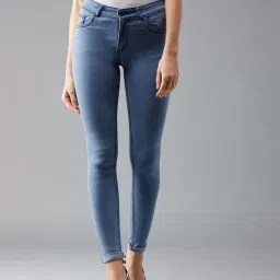 DOLCE CRUDO Light Blue Mid Rise Jeans-image-26