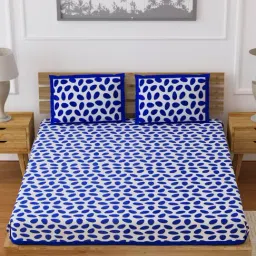 Living Roots Multicolor Jaipuri Printed Cotton Bed Sheet with 2 Pillow Cover-picture-34