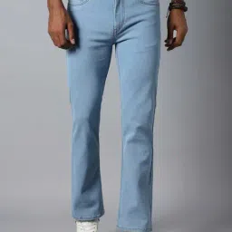 High Star Light Blue Bootcut Lightly Washed Jeans-picture-17
