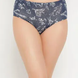 Clovia Blue Cotton Printed Hipster Panty-picture-16