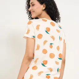 Dreamz By Pantaloons Pristine Cotton Boxy Fit Printed Nightwear T-Shirt image 2