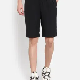 Anta Black Regular Fit Sports Shorts-image-0