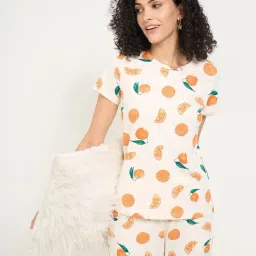 Dreamz By Pantaloons Pristine Cotton Boxy Fit Printed Nightwear T-Shirt image 4