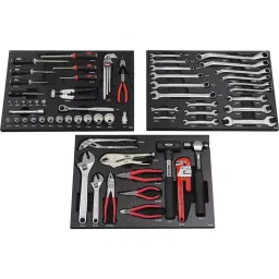 TONE Tool Cabinet Set Carbon-Like Tray 676x459x995 mm Matte Black, TCS911BK image 2