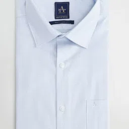 Arrow Light Blue Cotton Regular Fit Printed Shirt image 5