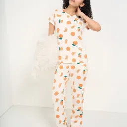 Dreamz By Pantaloons Pristine Cotton Boxy Fit Printed Nightwear T-Shirt image 5