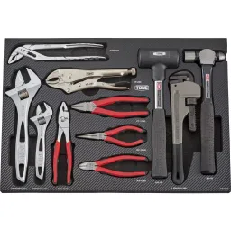 TONE Tool Cabinet Set Carbon-Like Tray 676x459x995 mm Matte Black, TCS911BK image 3