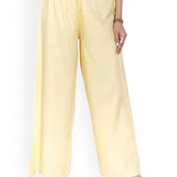 SRISARAS Women Straight Cotton Palazzos-picture-38