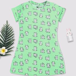 YK X Minute Mirth Girls Animal Print A-Line Dress-picture-11