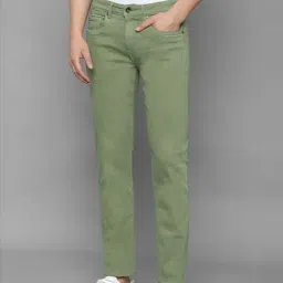 Louis Philippe Jeans Green Cotton Slim Fit Jeans-image-17