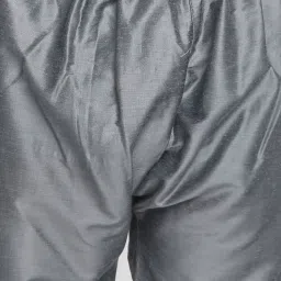 VASTRAMAY Boys Grey Cotton Blend Printed KurtaSets image 5