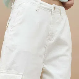 Ginger by Lifestyle White Cotton Trousers image 5