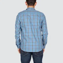 Wrangler Blue Regular Fit Checks Shirt image 2