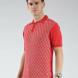 Luxuria Red Regular Fit Abstract T-Shirt image 3