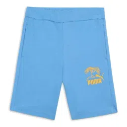 Puma Kids MID 90s Blue Cotton Printed Shorts-image-22