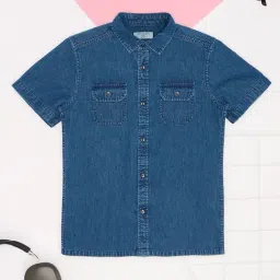 Pantaloons Junior Boys Navy Shirt-picture-21