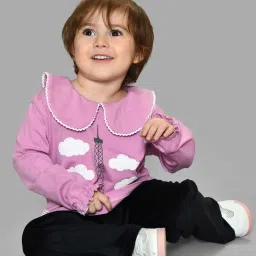 MiArcus Girls Mauve Printed Full Sleeves Casual Tops Tees image 5