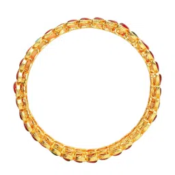 YouBella Stylish Traditional Pink Bangle Set image 5