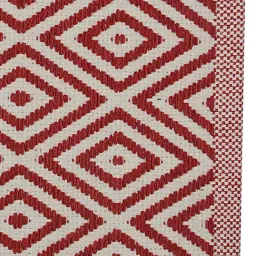 Saral Home Red & White Cotton Rug - Set of 1 image 3