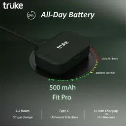 Truke Fit Pro True Wireless Bluetooth Earbuds with Microphone (Green) image 3