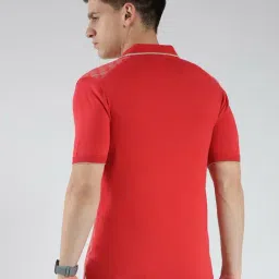 Luxuria Red Regular Fit Abstract T-Shirt image 2