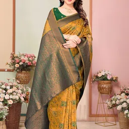 Om Shantam Sarees Woven Design  Kanjeevaram Saree image 1