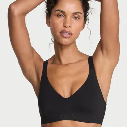 victoria's secret intimates Victoria's Secret Vsx Featherweight Medium V-Neck Sports Bra Black-picture-22