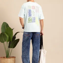 Mast & Harbour Graphic Print Drop-Shoulder Sleeves T-shirt-picture-11