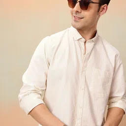 Mast & Harbour Men Standard Striped Pure Cotton Casual Shirt-picture-24