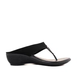 Khadim Women's Black Thong Wedges-picture-21