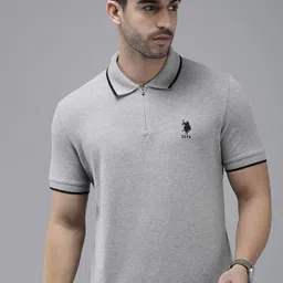 U.S. Polo Assn. Solid Polo Collar Slim Fit Casual T-shirt-picture-37