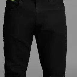 Kazo Black Regular Fit High Rise Distressed Jeans image 4